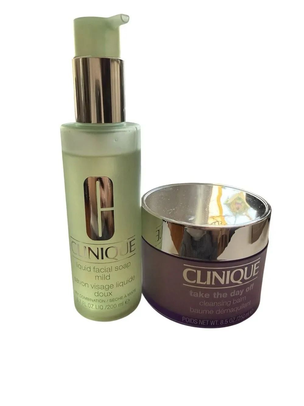 Clinique Take the Day Off & Liquid Facial Soap Mild Cleansing Set Full Size New